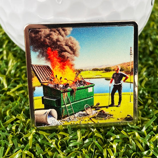 Dumpster Fire Golf Ball Marker Only (No Hat Clip)