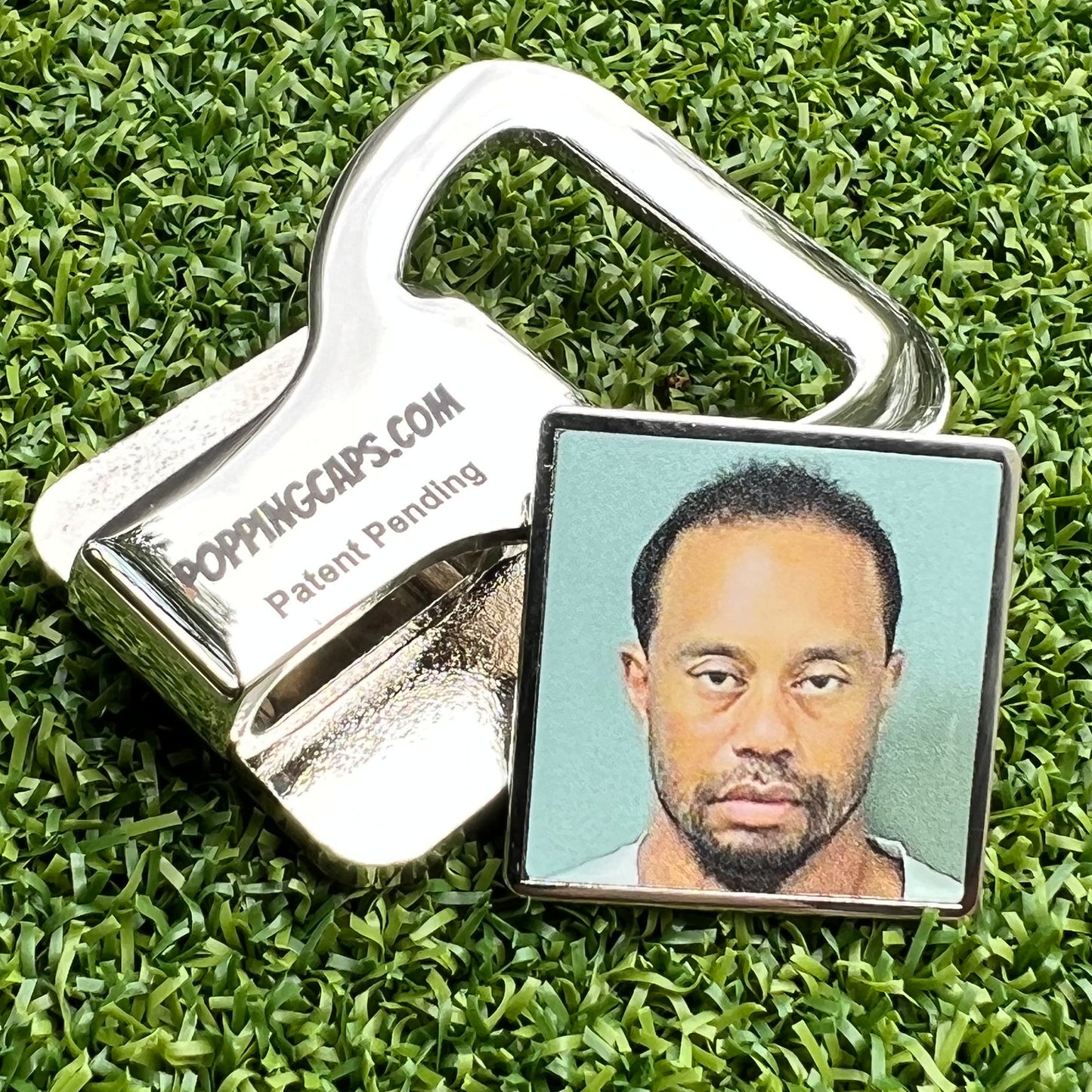 Tiger Woods Mug Shot - Golf Ball Marker & Hat Clip Bottle Opener