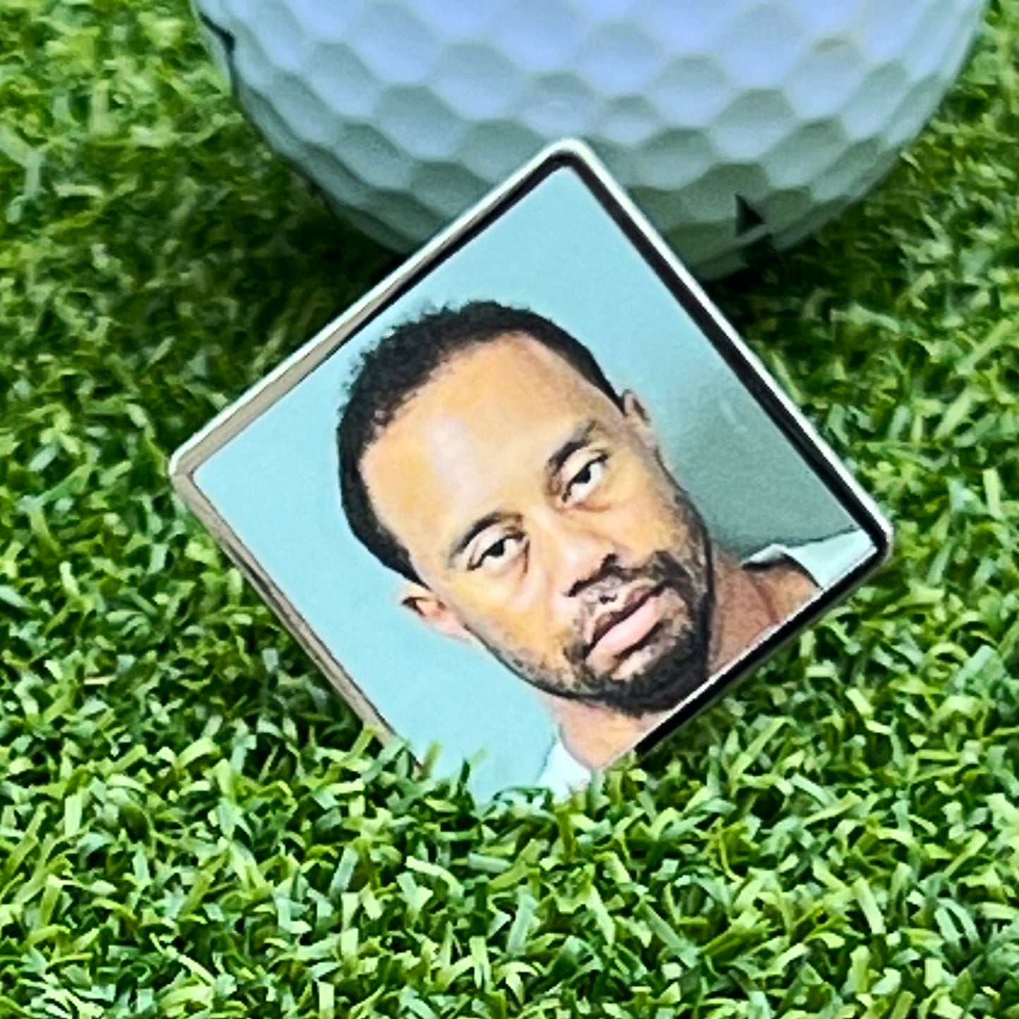 Tiger Woods Mug Shot - Golf Ball Marker Only